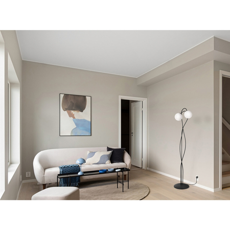 Lampa podłogowa Kaja NELA K-5353 czarny, biały