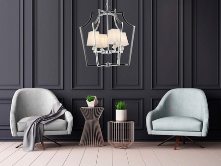 Lampa wisząca Lumina Deco LDP-1249-4-CHR+WT Montero