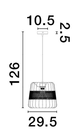 Lampa wisząca Luces Exclusivas BAPUZ - czarny mat LE43429