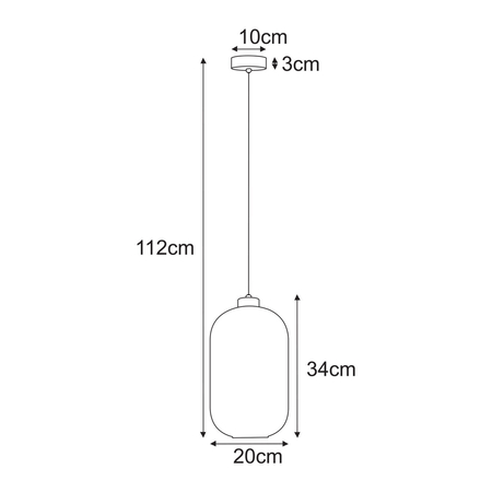 Lampa wisząca Kaja SILVA K-5751 grafitowy, czarny