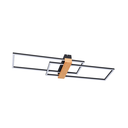 Lampa sufitowa Zuma Line C230624202 MINAR LAMPA SUFITOWA CZARNA+DREWNO/BLACK+WOOD