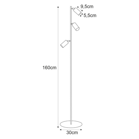 Lampa podłogowa KAYLA Kaja K-4419 biały
