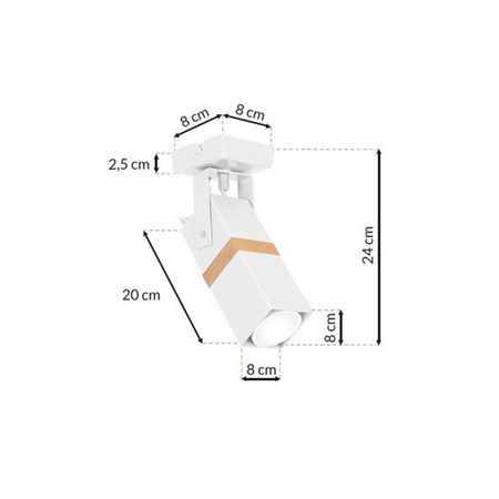 Milagro Kinkiet Vidar 1xGU10 Biały MLP5405 BIAŁY