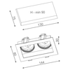 Lampa wpuszczana AQForm Minisquare x 2 Recessed Czarny Struktura