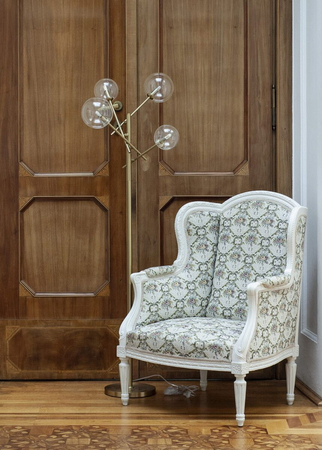 Lampa podłogowa Maxlight LOLLIPOP F0042 mosiądz