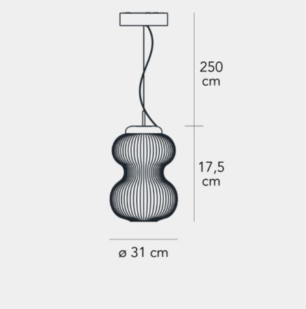 Lampa wisząca LED Fontana Arte F438685150NBLE Kanji