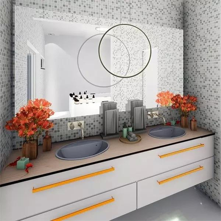 Lampa wisząca Ledowe Okręgi No.1 X 60cm czarna 3k Dali