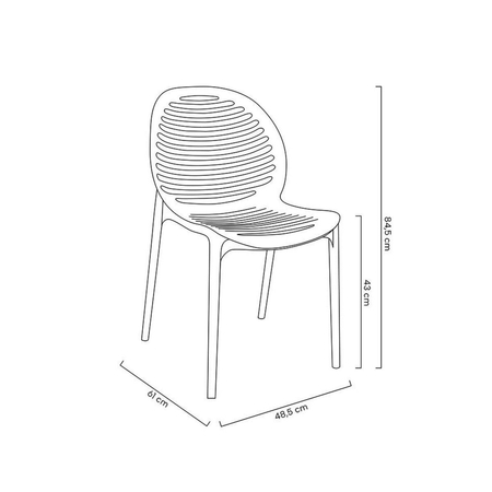 Krzesło SUNNY czarne - polipropylen