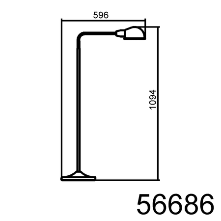 Lampa podłogowa PEP chrom matowy 1xE27 giętka