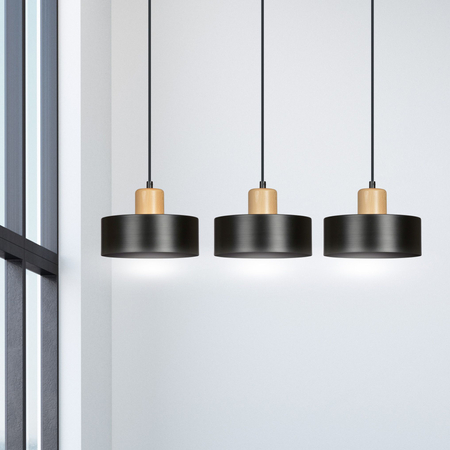 Lampa wisząca TORIN 3 BLACK Emibig 1046/3 czarny