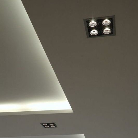 Lampa wpuszczana AQForm Squares 111 x 4 Sq Recessed Biały Struktura