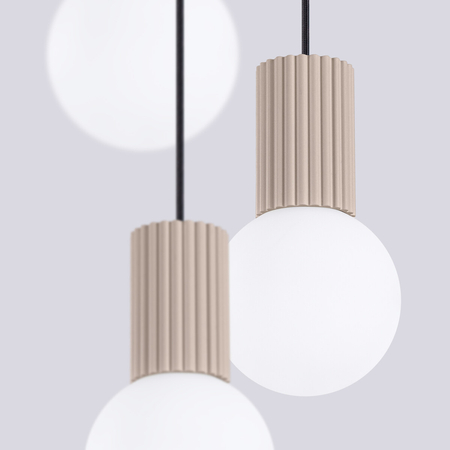 Sollux Lighting Lampa wisząca HALO 3P taupe SL.1745