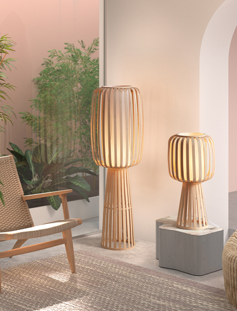 Lampa stołowa CINTIA naturalny bambus 1xE27