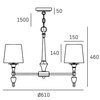 Cosmo Light Lampa wisząca AUSTIN P04166BK-WH