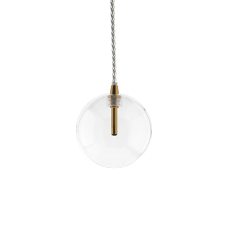 Lampa wisząca Abigali GLOBO G4 ⌀100mm szklana, złote elementy