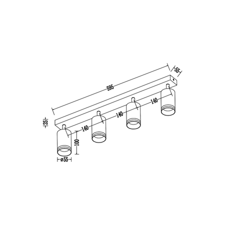 Milagro Oprawa Pipe Ring Spot Biały 4xGU10 ML2074 BIAŁY