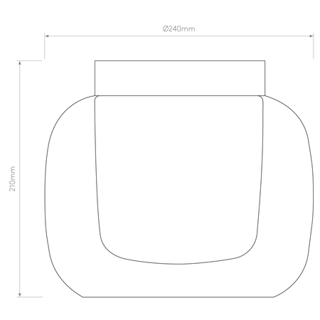 Lampa sufitowa Astro Aquina Ceiling 240 1450009 Matowy Czarny