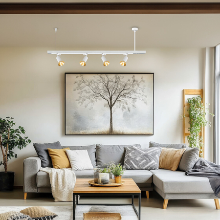 Milagro Zawiesie Zasilające Prowadnica Track Biały 3-Obwodowy ML1194 BIAŁY