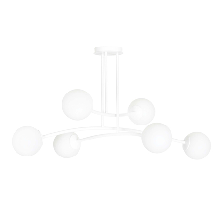 Lampa sufitowa HALLDOR 6 WHITE Emibig 1025/6 biały