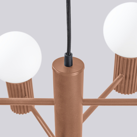 Sollux Lighting Żyrandol HALO 6 mocca SL.1834