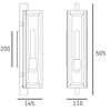 Cosmo Light Kinkiet DOVER W01088BK