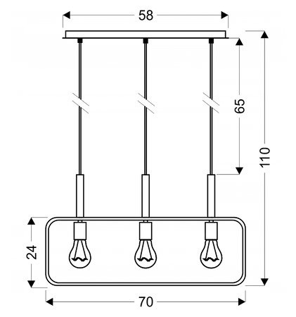 Lampa wisząca Candellux 33-73532 Frame