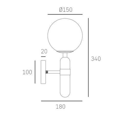 Cosmo Light Kinkiet LA SPEZIA W01343BR