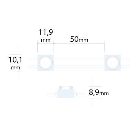 Eko-Light MODUŁ LED EKO-SSMINI1 9000K 0,36W 50S50 EKM1738