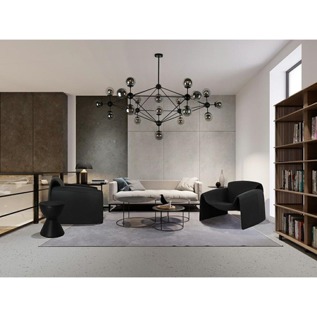 MODESTO stołek TAMBURO czarny - polipropylen