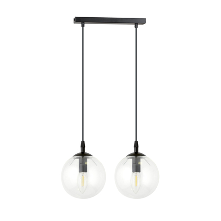 Lampa wisząca COSMO 2 BL TRANSPARENT Emibig 711/2 czarny