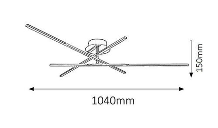 Lampa sufitowa Rabalux Meredith 2479 chrom