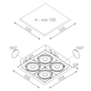 Lampa wpuszczana AQForm Squares 111 x 4 Sq Qrled Recessed Biały Struktura