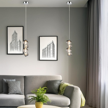 Milagro Lampa wisząca BOLLA SMOKED 17W LED ML1423 CHROM