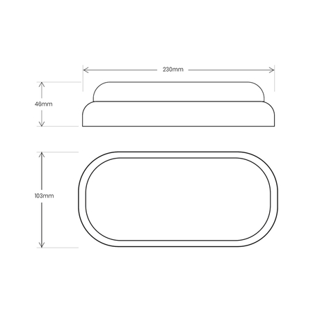 Eko-Light Oprawa Kanałowa Davo Owal 18W 4000K IP64 Biały EK1082 BIAŁY
