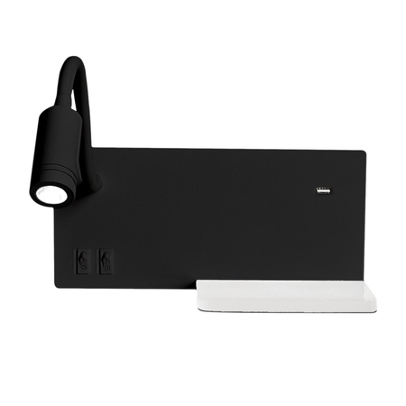 Milagro Lampa nocna z półką SHELF BLACK LED 4W+5W+2W ML6344 CZARNY