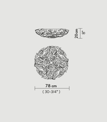 Lampa sufitowa/kinkiet Slamp VEL78PLF0003N_000 Veli Large