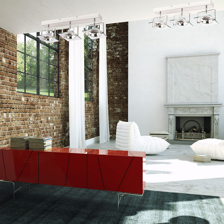 Light Prestige Plafon kinkiet Industrial srebrny 3xQR111 QR-111003