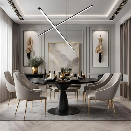 Lampa wisząca LINEA No.2PB 100cm 3k czarna Altavola Design