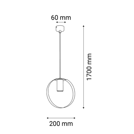 Lampa wisząca ORTIGA 1 200mm Shilo 5043