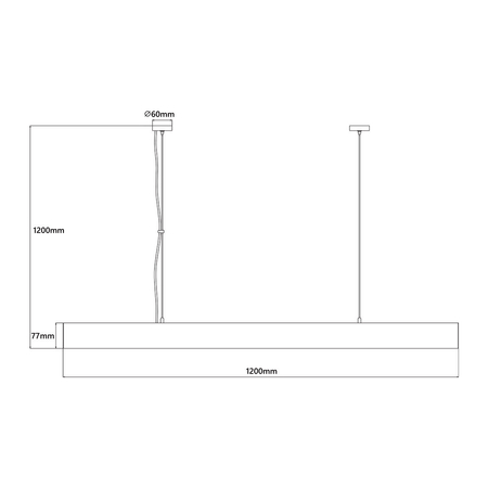 Light Prestige Lampa wisząca Mira L biała Tuya LED CCT LP-1201/1P L WH Smart