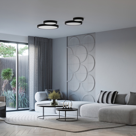 Sollux Lighting Plafon ONYX 50 czarny LED 3000K SL.1246