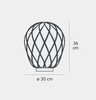 Lampa stołowa Fontana Arte F436405550CBNE Pinecone