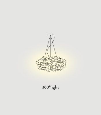 Lampa wisząca Slamp CLISL00FUM01T00000EU Clizia Large Fume