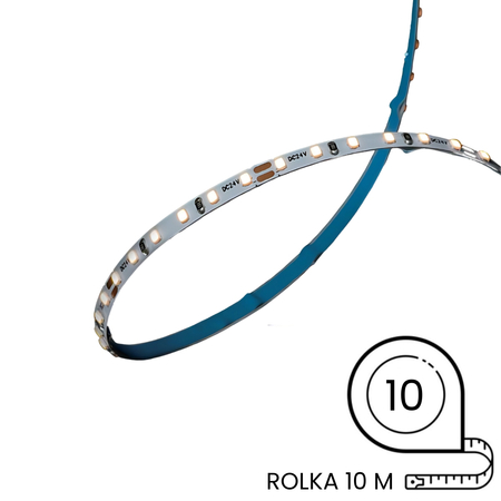 Super Wąska Taśma LED Greenie CRI90 4mm – 7,2W/m, 623lm/mb, SMD2216, 3000K - rolka 10m