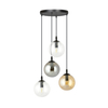 Lampa wisząca COSMO 4 BL PREMIUM MIX Emibig 714/4PREM czarny/złoty