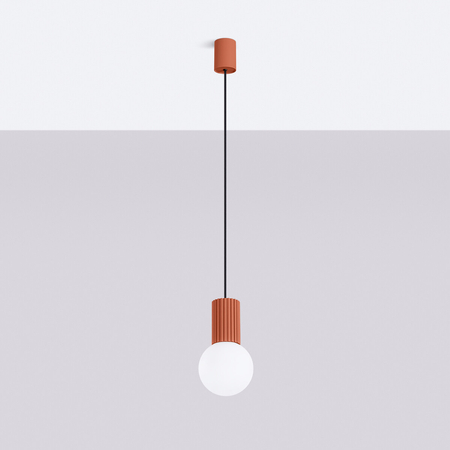 Sollux Lighting Lampa wisząca HALO 1 ochra czerwona SL.1729