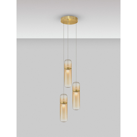 Lampa wisząca Luces Exclusivas REBALVO LE45200 złoty i odcienie złota