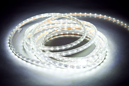 Taśma LED Greenie 230V, 60 diod 3528/metr, gumowy profil, wodoodporna IP68, 4.8W/mb CW [3 lata gwarancji]