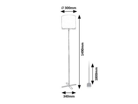 Lampa podłogowa Rabalux Izander 74011 czarny