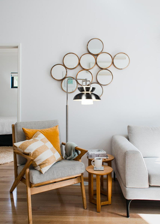 Lampa stojąca Scandavian niklowana